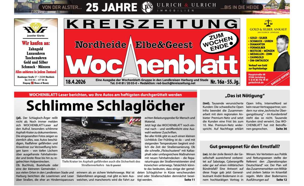 Joshua Woerner Wochenblatt Hamburg Harburg Nordheide Buchholz Print 04/18/2026